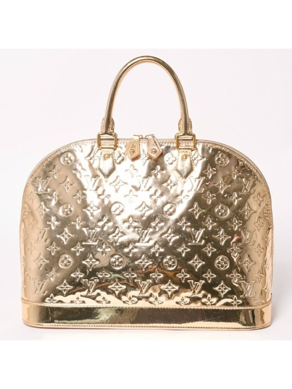 Louis Vuitton Alma GM Handbag Monogram Miroir Gold